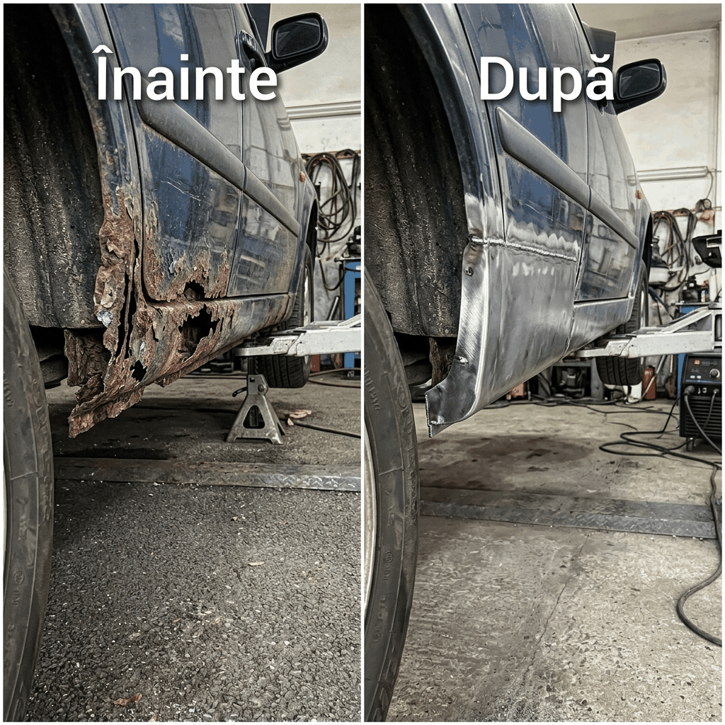 Sudura praguri auto ruginite tinichigiu