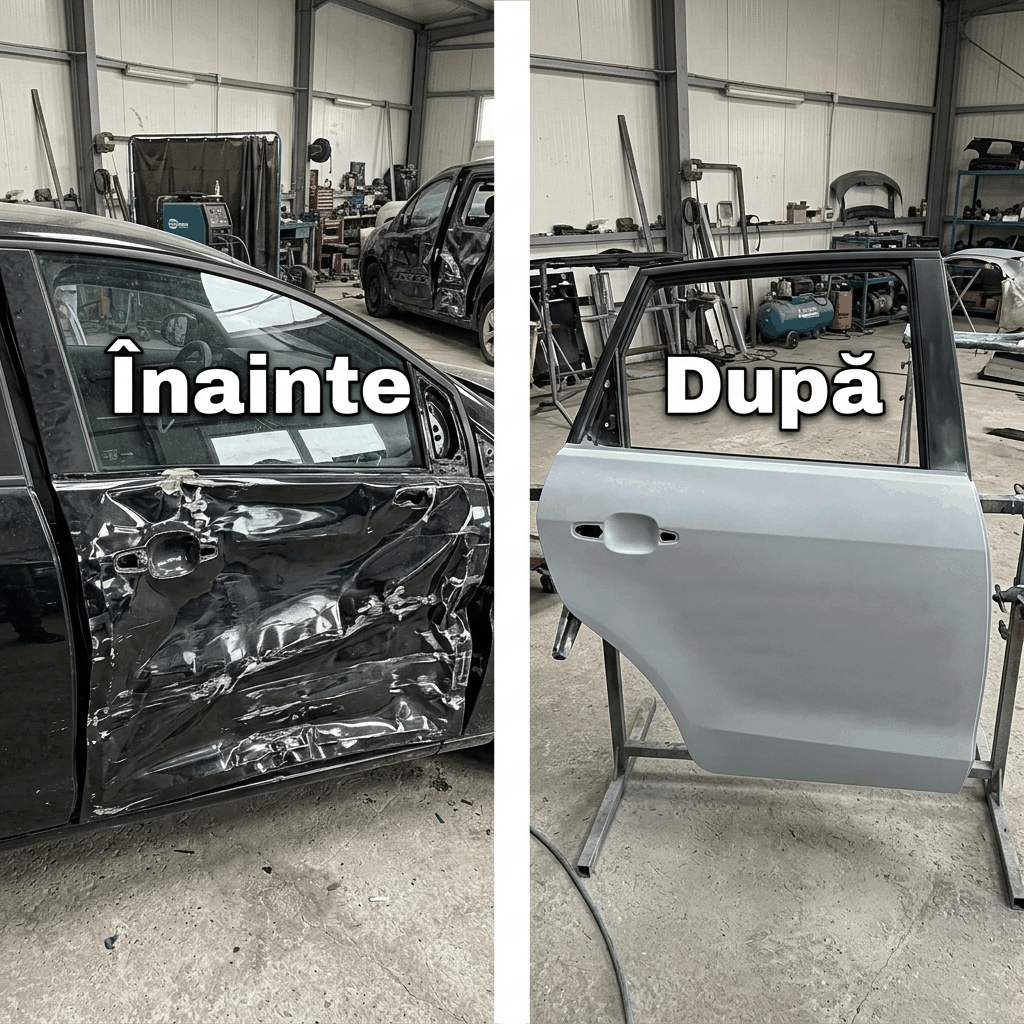 Tinichigerie auto buzau usa lovita inainte dupa